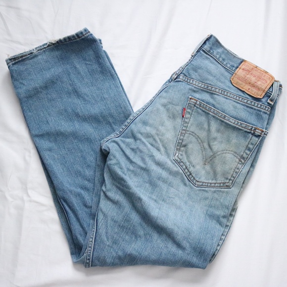 Levi’s Blue Distressed Regular Fit 505 Jeans
